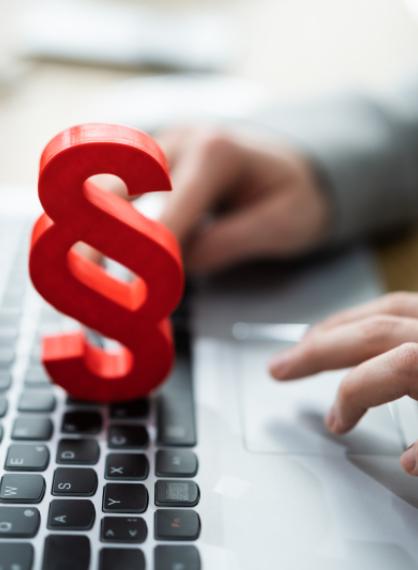 Paragraf på et tastatur