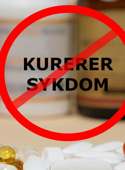 Kosttilskudd og varsel om ulovlig påstand